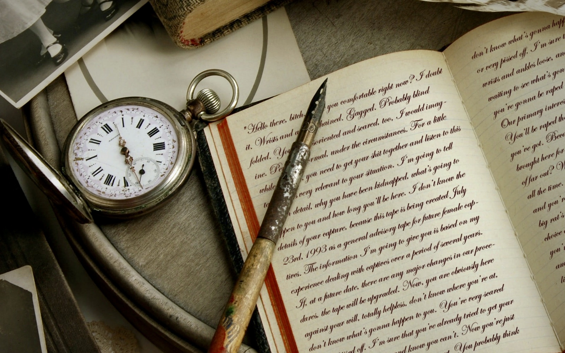 Es hora de reloj y pluma